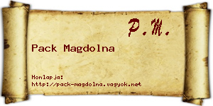 Pack Magdolna névjegykártya